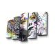 Pentaptyque Pictor Motif Portrait de femme abstrait
