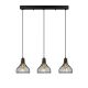 Plafonnier 3 lampes filaires alignées Nidis 70cm Métal Noir