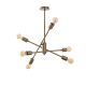 Plafonnier baguettes obliques 6 lampes Powhi Métal Or antique