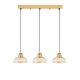 Plafonnier filaire 3 lampes Zanis 70cm Métal Or