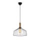 Plafonnier lampe Fraica D34cm Métal Noir et Or