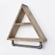 Porte serviettes et étagères design pyramide Orain Bois clair et Métal Gris