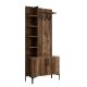 Portemanteaux avec étagères Vicente L90xH200cm Bois foncé