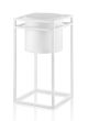 Pot décoratif et support rectangleTyrus Ø 30 cm Galvanisé Noir opaque