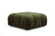 Pouf carré Nourhane Tissu Vert