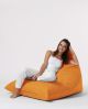 Pouf / coussin de sol triangle Gilka 90x145cm Tissu Orange