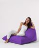 Pouf / coussin de sol triangle Gilka 90x145cm Tissu Violet