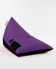 Pouf / coussin de sol triangle Gilko 90x145cm Tissu Noir et Violet