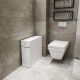 Rangement de salle de bain 1 porte et 2 tiroirs Denali Bois Blanc