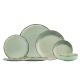 Service de table 24 pièces Ammeli 100% Porcelaine tacheté Vert et Marron