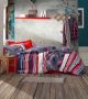 Set 3 pièces parure de lit junior Noctis Les Bikers Coton Renforcé Rouge Bleu foncé Blanc