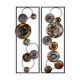 Set de 2 cadres décoratifs muraux Roadstar L32xH90cm Métal Marron et Or