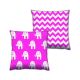 Set de 2 coussins assortis Decorare Savane 43 x 43 cm Coton Polyester Rose 