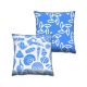 Set de 2 coussins assortis Decorare Vacances 43 x 43 cm Coton Polyester Bleu ciel