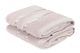 Set de 2 serviettes essuie-main deux liteaux texture pelucheuse Kallos 50 x 90 cm 100% Micro Coton Mauve
