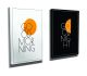 Set de 2 tableaux décoratifs Movere 30x40cm Motif « Good Morning - Good Night» Noir et Blanc