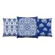 Set de 3 coussins assortis Decorare 43 x 43 cm Coton Polyester Bleu foncé 
