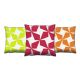 Set de 3 coussins assortis Decorare Hélices 43 x 43 cm Coton Polyester Rouge, Orange et Jaune