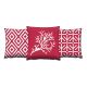 Set de 3 coussins assortis Decorare Hiver 43 x 43 cm Coton Polyester Rouge