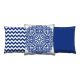Set de 3 coussins assortis Decorare Mandala 43 x 43 cm Coton Polyester Bleu foncé
