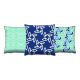 Set de 3 coussins assortis Decorare Papier Peint 43 x 43 cm Coton Polyester Bleu et Vert 