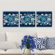 Set de 3 tableaux décoratif Scaenicos Motif Frise florale