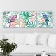 Set de 3 tableaux décoratif Scaenicos Motif Perroquet aquarelle