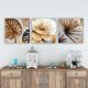 Set de 3 tableaux décoratif Scaenicos Motif Végétal effet vintage Marron