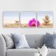 Set de 3 tableaux décoratif triptyque Scaenicos Motif Galets et orchidée