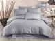 Set de housse de couette 140x200cm et 1 taie d'oreiller 60x60cm Undroa 100% Coton satiné Gris