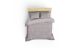 Set housse de couette 240x220cm et 2 taies d'oreiller 60x60cm Florabesk Motif Florales Taupe clair
