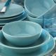 Set vaisselle service dîner 24 pièces Murrina Porcelaine Turquoise