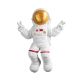 Statue murale cosmonaute Akers L35xH47cm Blanc et Or
