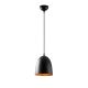 Suspension 1 ampoule cloche Gakuli D20cm Métal martelé Noir