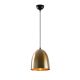Suspension 1 ampoule cloche Gakuli D20cm Métal martelé Or antique