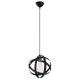 Suspension 1 lampe 3 anneaux Annulis Métal Noir et Or antique