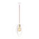 Suspension 1 lampe 3 anneaux gigogne Annulis Métal Blanc et Rouge