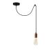 Suspension 1 lampe attache Dustin Métal Or rose