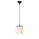 Suspension 1 lampe cylindre encagé Goiltir Verre Blanc et Métal Noir