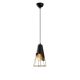 Suspension 1 lampe demi-filaire Bashful Métal Noir et Or