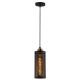 Suspension 1 lampe Pius Métal perforé Noir