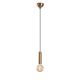 Suspension 1 lampe tube court Jona Métal Or antique