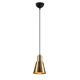 Suspension 1 lampes Conixa Métal Noir et Or antique