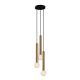 Suspension 3 ampoules tube moyen saccader Jona Métal Or antique