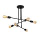Suspension 3 bras 6 lampes Dumpling 50cm Métal Blanc