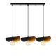 Suspension 3 lampe alignés Tools 80cm Métal Noir et Or