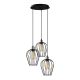 Suspension 3 lampes à cage filaire échelle Cyclos D41cm Métal Noir