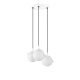 Suspension 3 lampes saccade Soerla D30cm Métal Blanc
