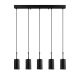 Suspension 5 lampes Matta 79cm Métal Noir