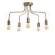 Suspension 5 lampes Sally Métal Or antique